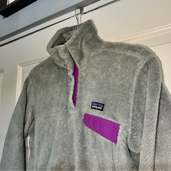 Patagonia Women's ReTool Snap-T Pullover Grey Gray Purple Size Small - Picture 3 of 6